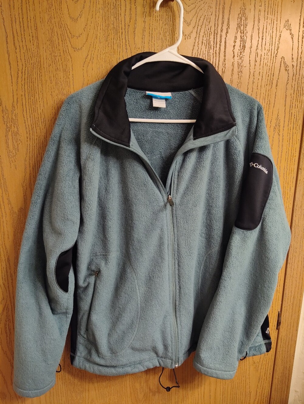 Columbia Women's Teal Green Full-Zip Performance Fleece Jacket with Black Trim